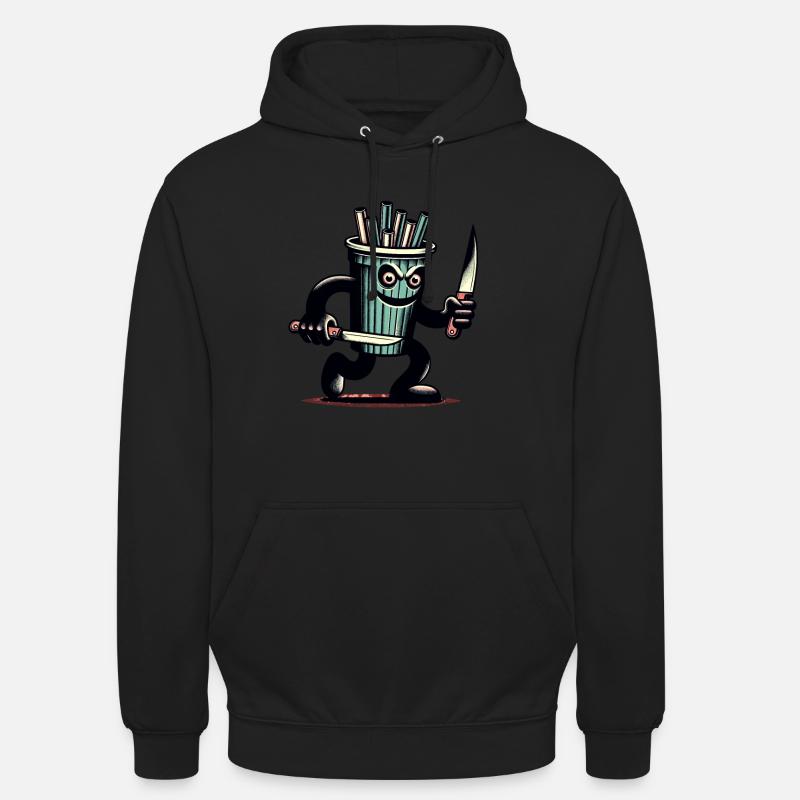 Scary Psycho Drinking Cup Drinks - Unisex Hoodie - black