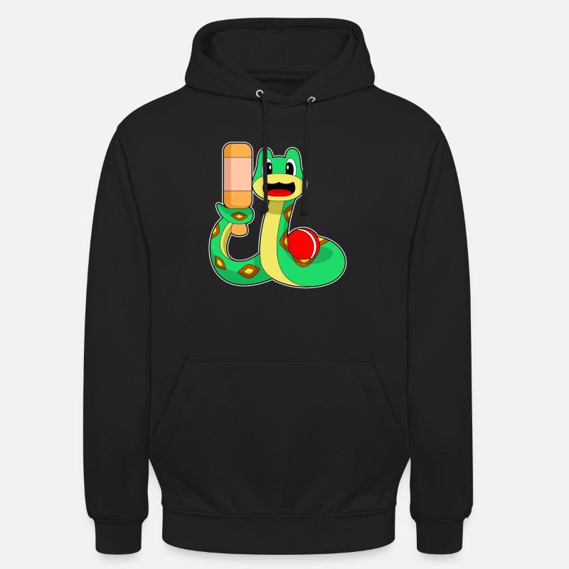 Serpent Cricket Batte de cricket - Sweat-shirt à capuche unisexe - noir