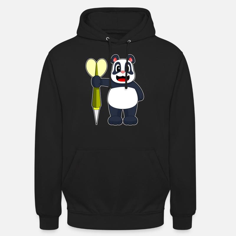 Panda Dart Dartpfeil - Sweat-shirt à capuche unisexe - noir