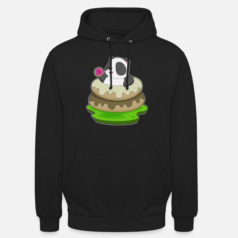 Beignets Panda - Sweat-shirt à capuche unisexe - noir