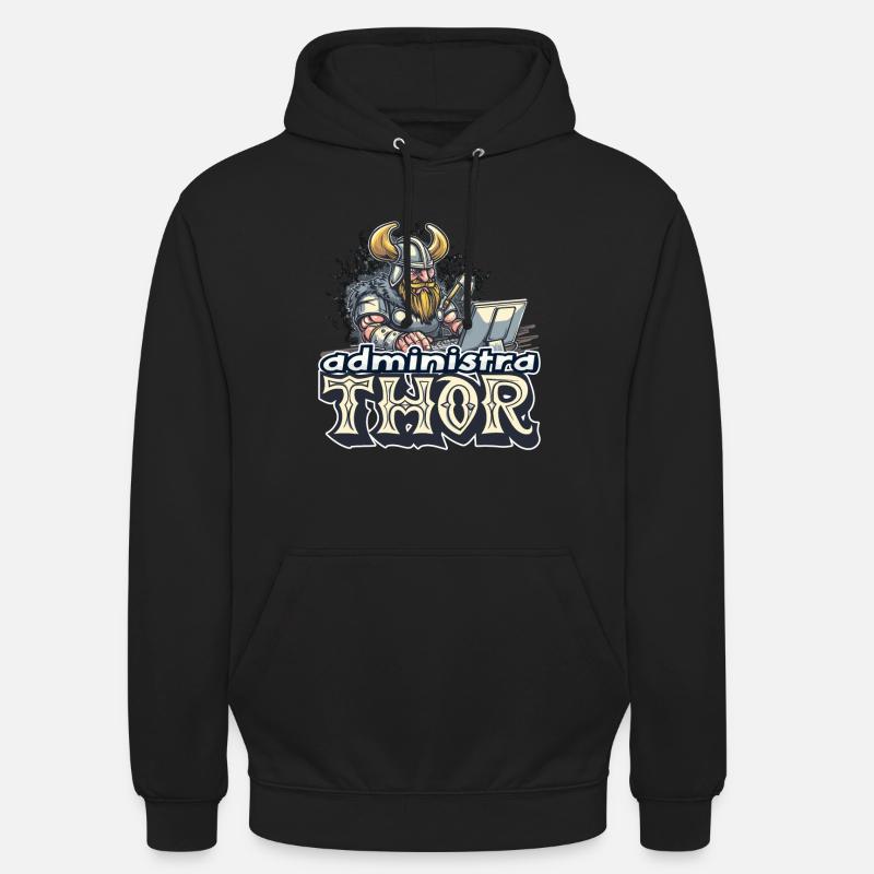 Viking Databaseadministra-thor Nerdy - Sweat-shirt à capuche unisexe - noir