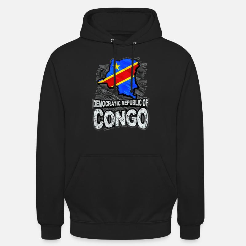Congo - Sweat-shirt à capuche unisexe - noir