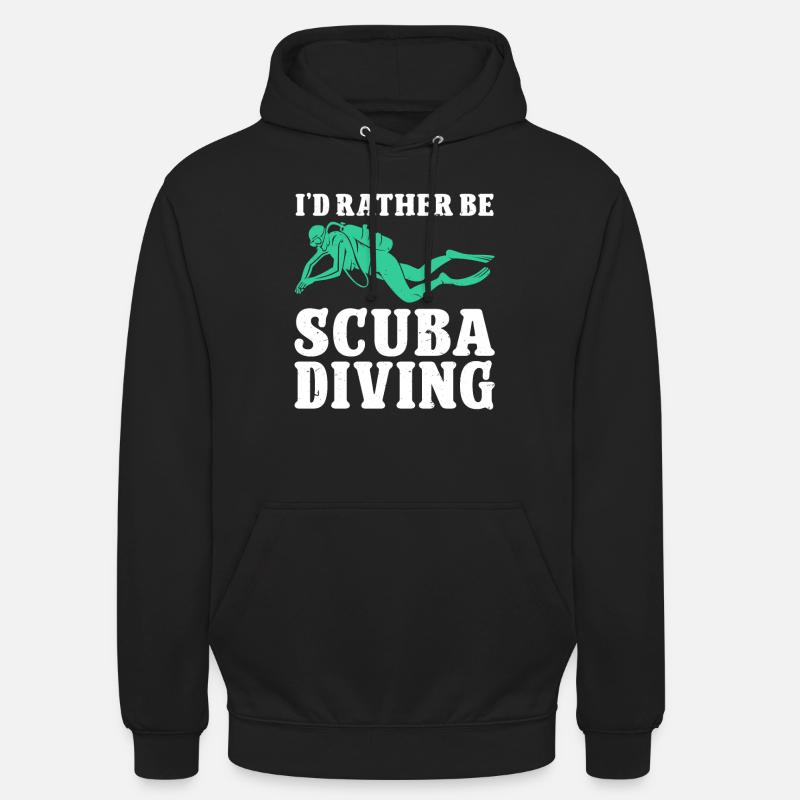 Plongée sous-marine - Sweat-shirt à capuche unisexe - noir