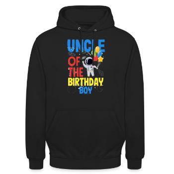 Kindergeburtstag Astronaut Familienmitglieder - Unisex Hoodie - Schwarz - Vorne - Alina (178cm) & Michal (187cm)
