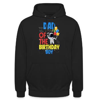 Kindergeburtstag Astronaut Familienmitglieder - Unisex Hoodie - Schwarz - Vorne - Alina (178cm) & Michal (187cm)