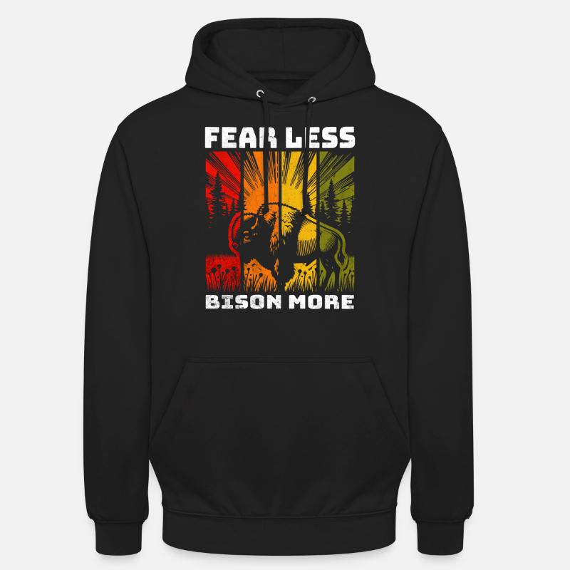 Bison Büffel - Unisex Hoodie - Schwarz