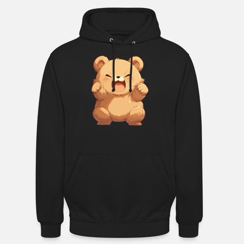 Ours Bären Bär - Sweat-shirt à capuche unisexe - noir