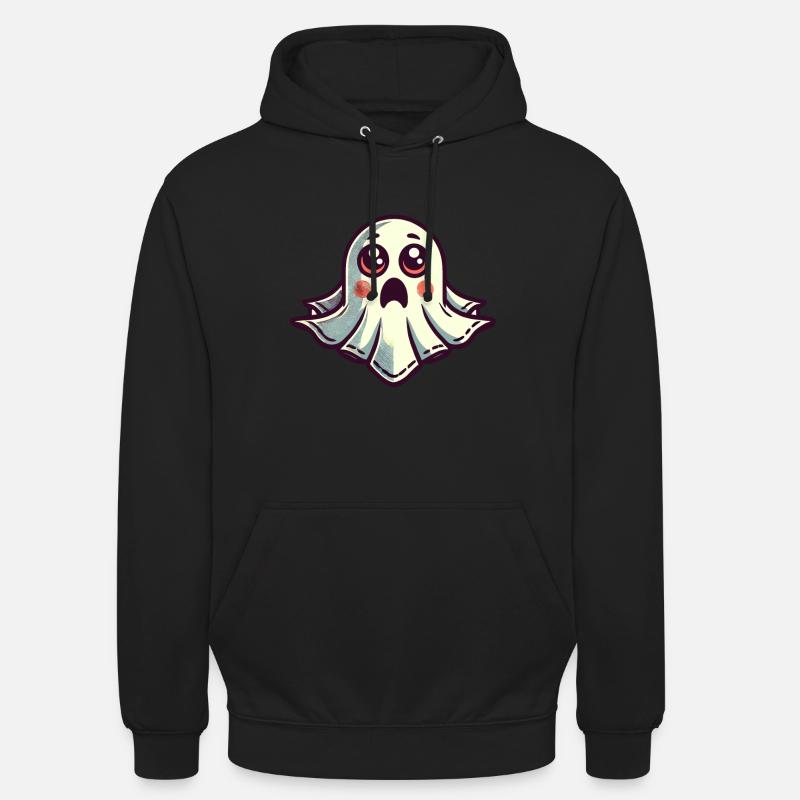 Scared Ghost Funny Ghost Design - Unisex Hoodie - black