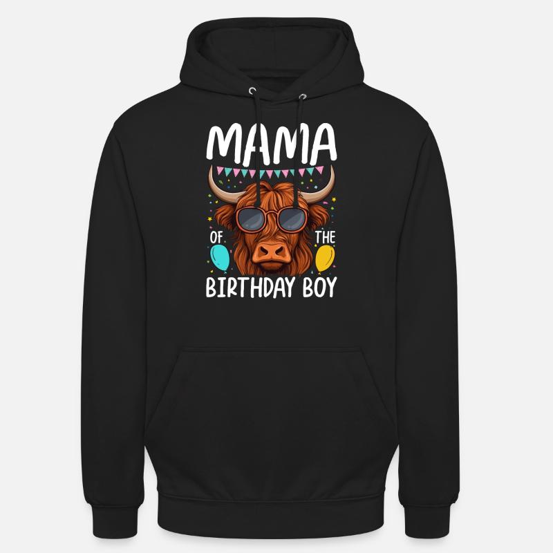 Maman du garçon d’anniversaire - Sweat-shirt à capuche unisexe - noir