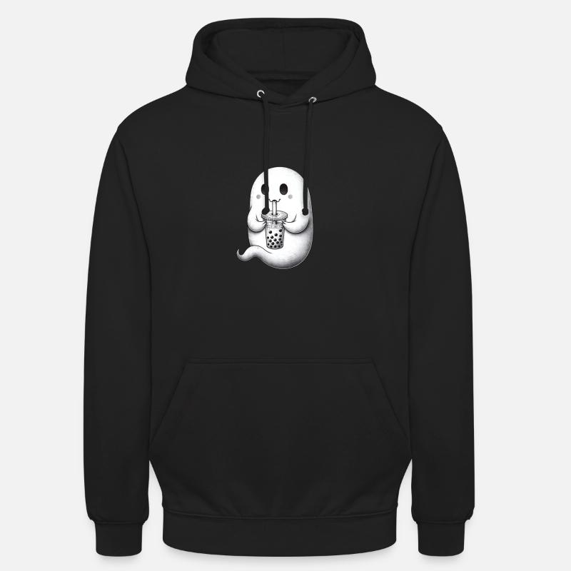 Ghost Drinks Bubble Tea - Unisex Hoodie - black