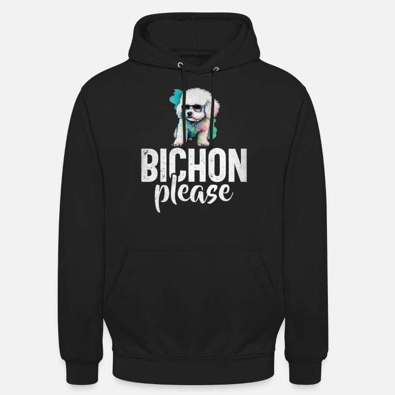 Cadeaux Bichon Frisé - Sweat-shirt à capuche unisexe - noir