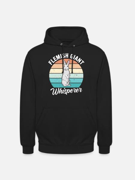 Lapin géant flamand Lapin Lapin - Sweat-shirt à capuche unisexe - noir