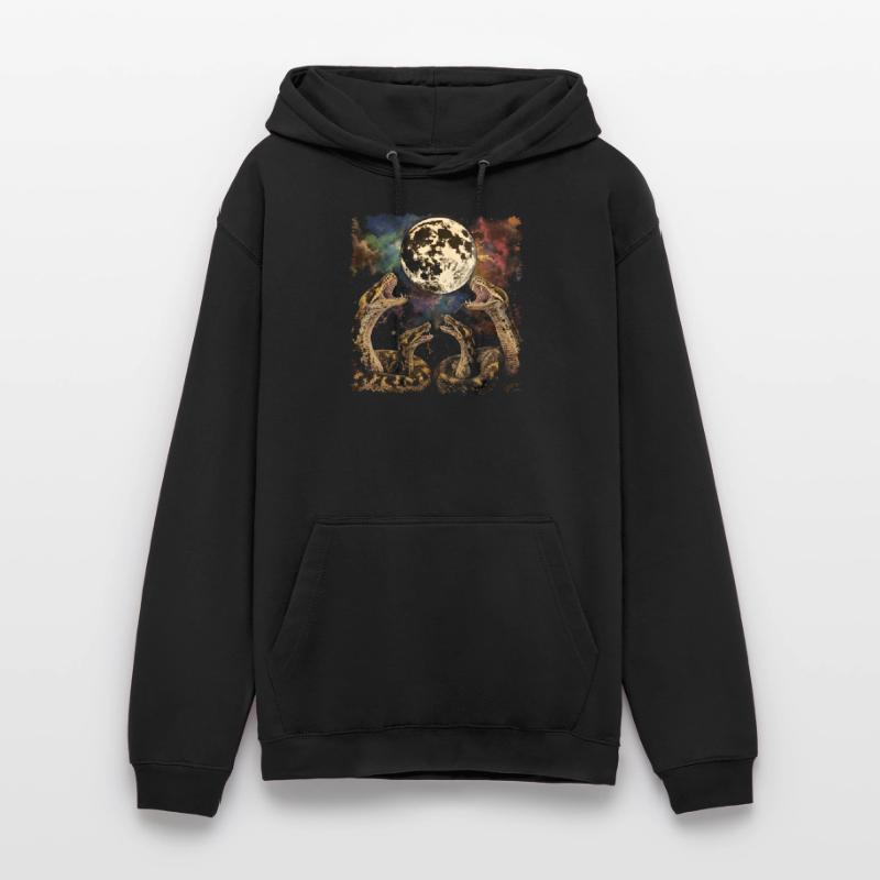 Kugelpython Schlange Heulender Mond Unisex Hoodie