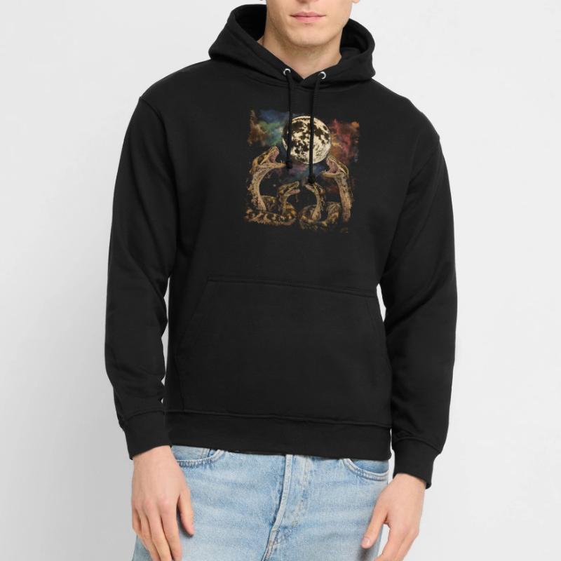 Kugelpython Schlange Heulender Mond Unisex Hoodie
