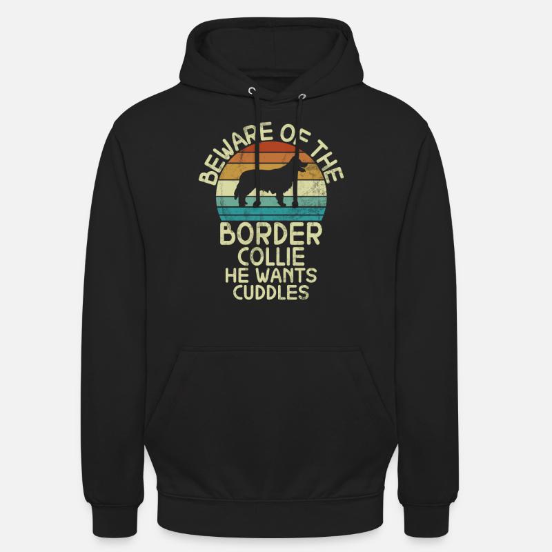 Cadeaux Border Collie - Sweat-shirt à capuche unisexe - noir