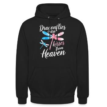 Libelle Libellen Insekten Natur - Unisex Hoodie - Schwarz - Vorne - Alina (178cm) & Michal (187cm)