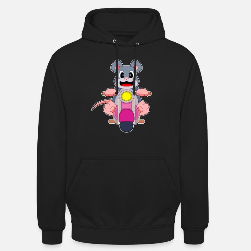 Moto souris - Sweat-shirt à capuche unisexe - noir