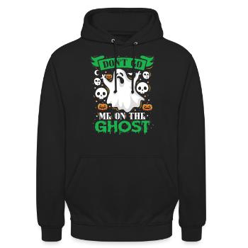 Halloween Kostüm Kinder DON'T GO ME ON THE GHOST - Unisex Hoodie - Schwarz - Vorne - Alina (178cm) & Michal (187cm)