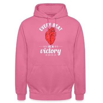 Herzbypass Herzinfarkt Herzoperation - Unisex Hoodie - Pink - Vorne - Alina (178cm) & Michal (187cm)