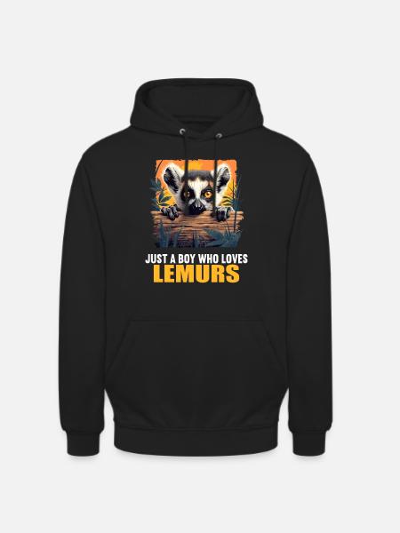 Lemuren Lemurs Lemur - Unisex Hoodie - black