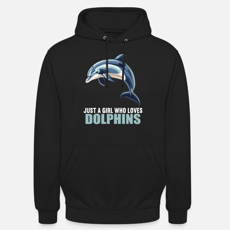 Dauphin Dauphins Dauphin - Sweat-shirt à capuche unisexe - noir