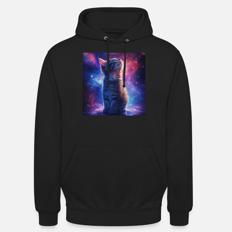 Chat - Sweat-shirt à capuche unisexe - noir