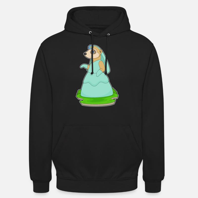 Suricate Voile de mariée Mariage - Sweat-shirt à capuche unisexe - noir