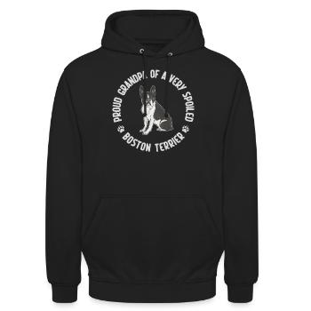 Cadeaux Boston Terrier - Sweat-shirt à capuche unisexe - noir - Devant - Alina (178cm) & Michal (187cm)