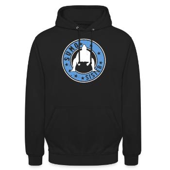 Sumo Fighter Sister Sumo Wrestler Sumo Sister Sumo - Unisex Hoodie - black - Front - Alina (178cm) & Michal (187cm)