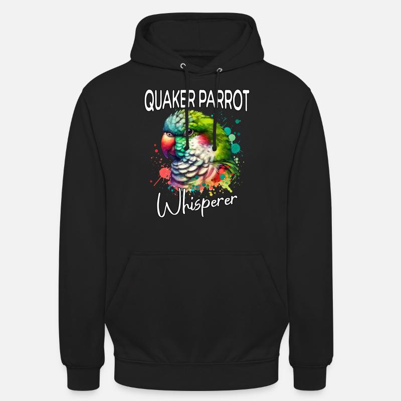 Moine Perruche Chuchoteur - Sweat-shirt à capuche unisexe - noir