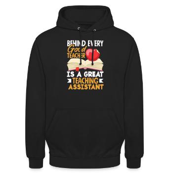 Lustiges Lehrer Lehrerinnen Geschenk - Unisex Hoodie - Schwarz - Vorne - Alina (178cm) & Michal (187cm)