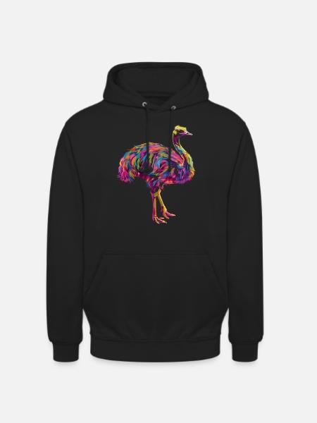 Ostrich Animal Popart - Unisex Hoodie - black