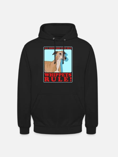 Whippet Small English Greyhound Gift - Unisex Hoodie - black