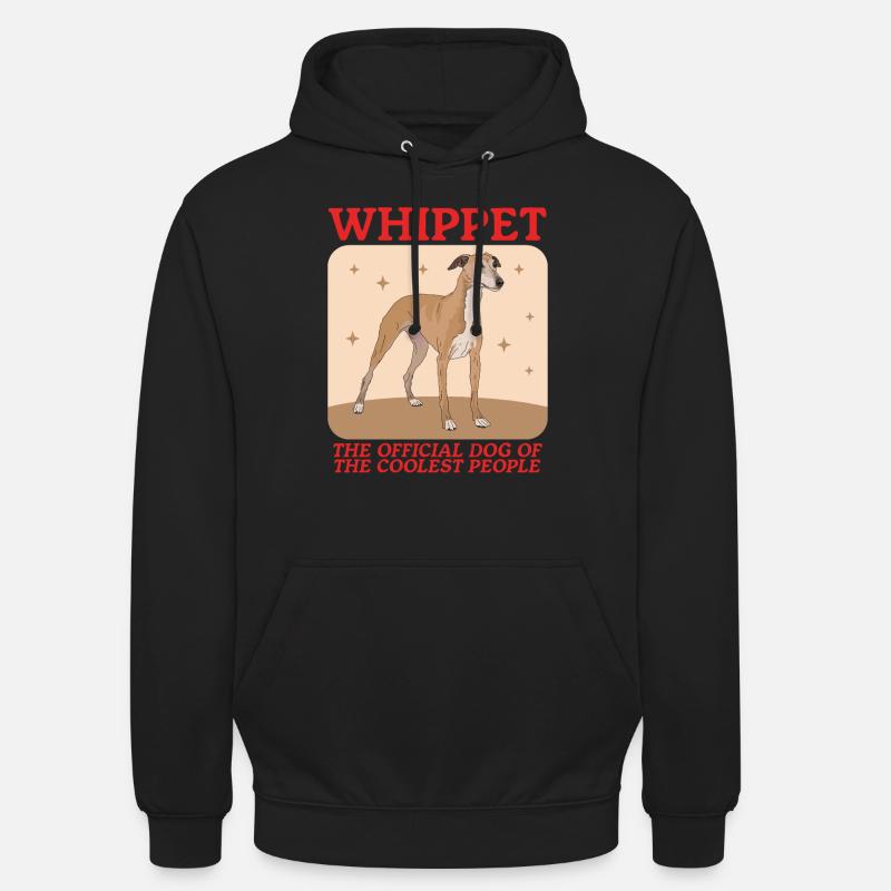 Whippet Lévrier anglais Cadeau - Sweat-shirt à capuche unisexe - noir
