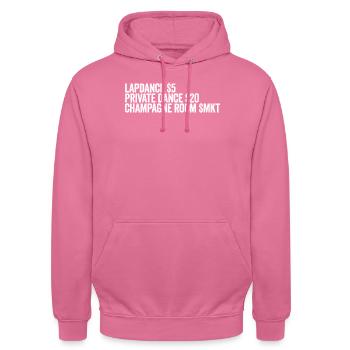 Lapdance Private Dance Room StripperinStripper-Swe - Unisex Hoodie - Pink - Vorne - Alina (178cm) & Michal (187cm)