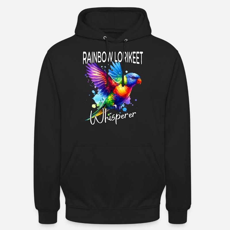 Regenbogenlori Flüsterer - Unisex Hoodie - Schwarz