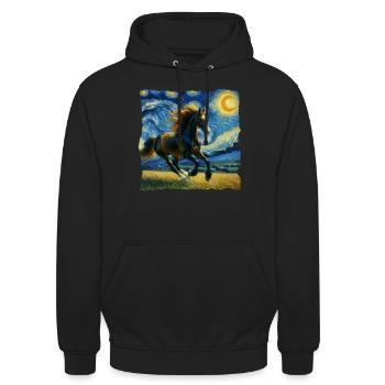 Traber Starry Night - Unisex Hoodie - Schwarz - Vorne - Alina (178cm) & Michal (187cm)