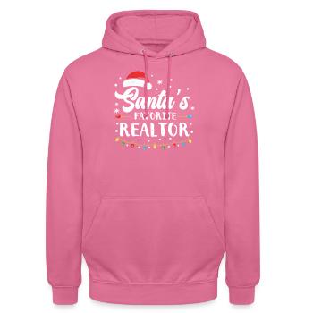 Immobilienmakler - Unisex Hoodie - Pink - Vorne - Alina (178cm) & Michal (187cm)