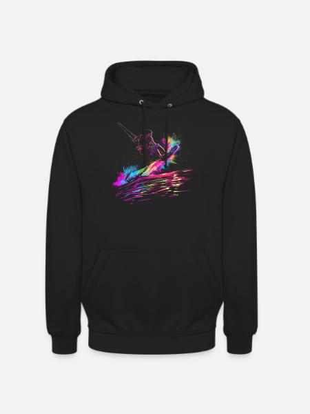 Wakeboarding Wakeboard Wakeboarder Popart - Unisex Hoodie - Schwarz