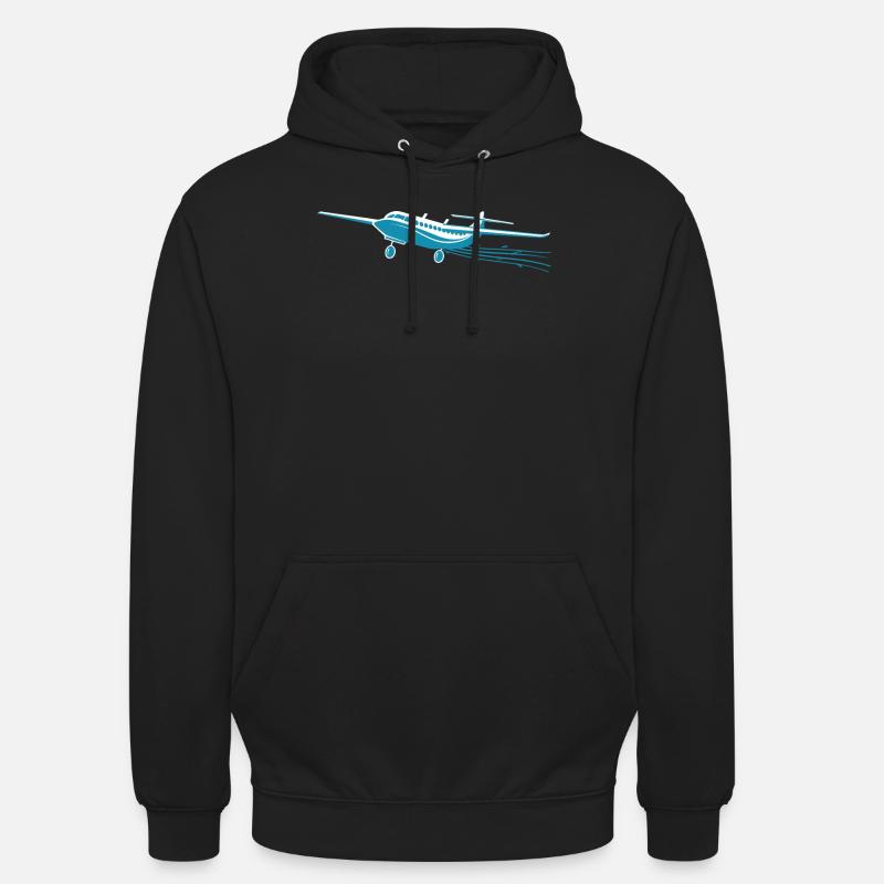 My first plane trip First time flying - Unisex Hoodie - black