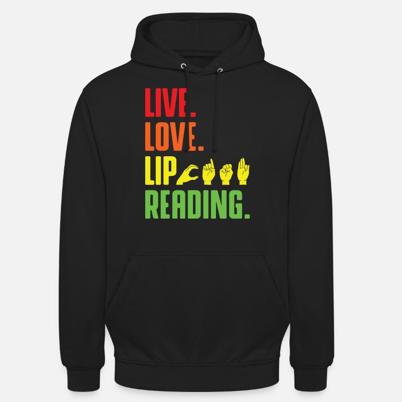 Deaf Pride ASL Gebärdensprache - Unisex Hoodie - Schwarz