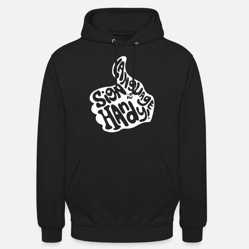 Deaf Pride Gebärdensprache - Unisex Hoodie - Schwarz