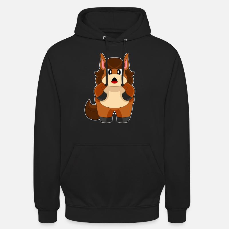 Cheval Dick - Sweat-shirt à capuche unisexe - noir