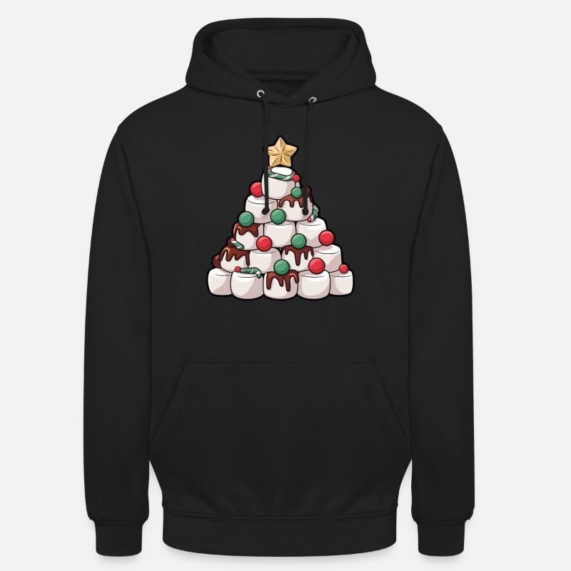 Arbre de Noël Guimauve - Sweat-shirt à capuche unisexe - noir
