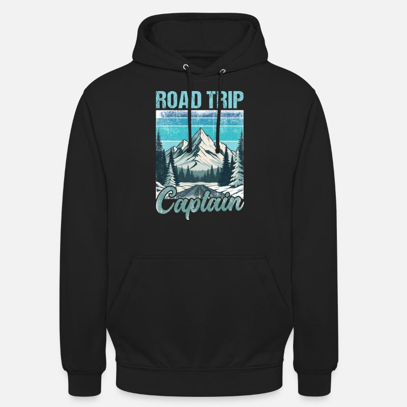 Capitaine de road trip - Sweat-shirt à capuche unisexe - noir