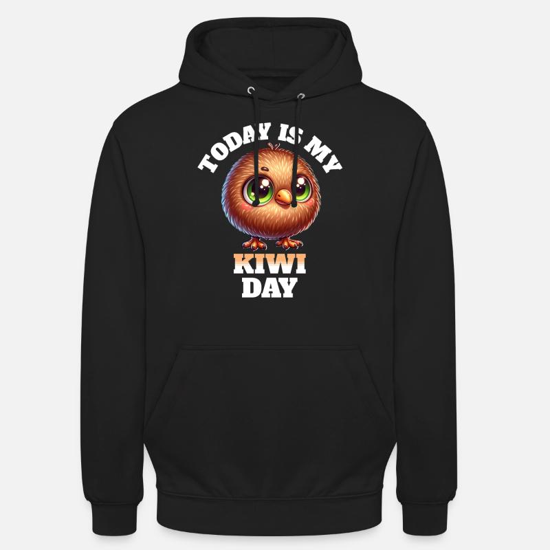 Kiwi Vogel Kiwi Oiseau - Sweat-shirt à capuche unisexe - noir