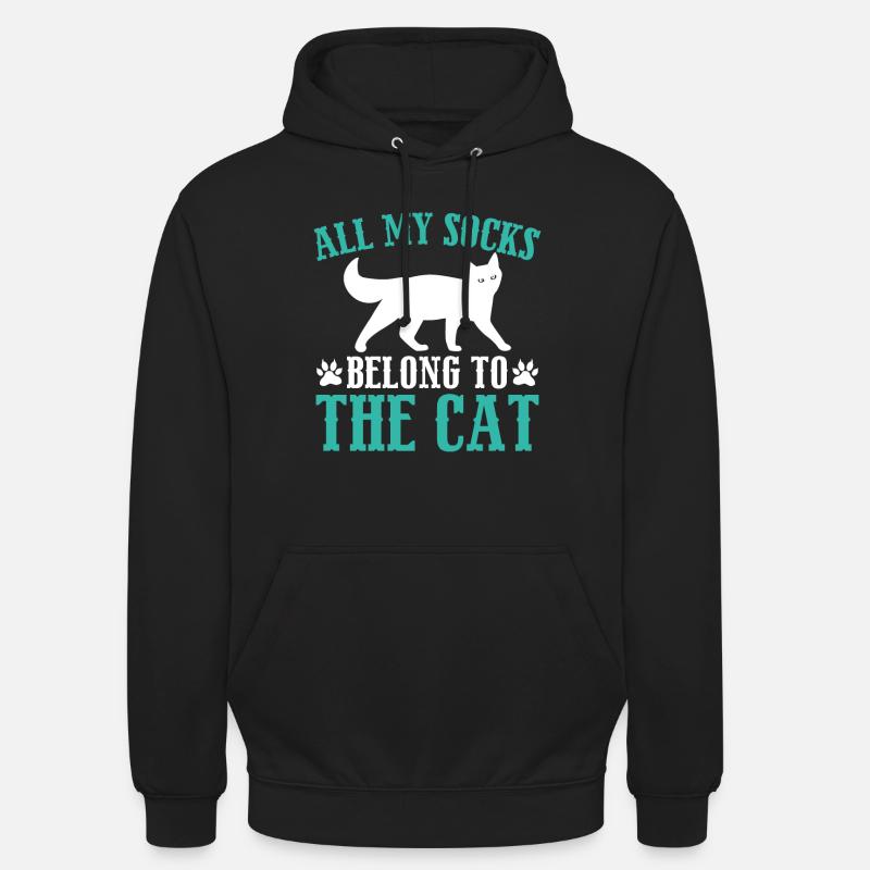 Cadeaux Chat Papa - Sweat-shirt à capuche unisexe - noir