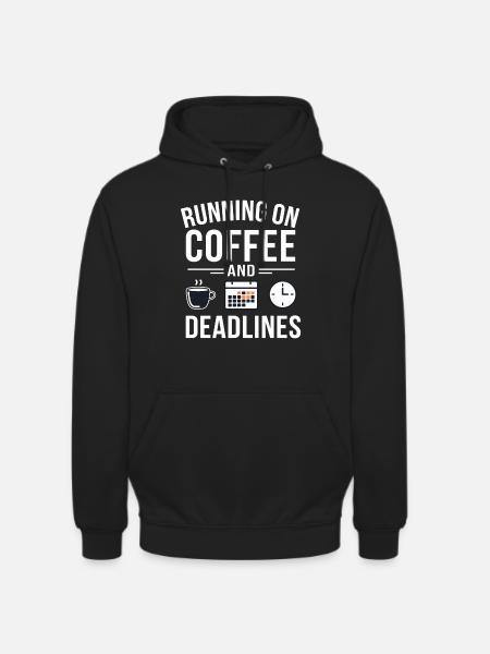 Office Coffee Deadline - Unisex Hoodie - black