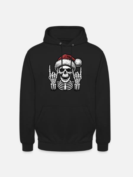 Christmas skull rocks winter - Unisex Hoodie - black