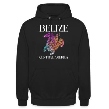 Belize Latino Belizer Belizerin Maya Geschenk - Unisex Hoodie - Schwarz - Vorne - Alina (178cm) & Michal (187cm)